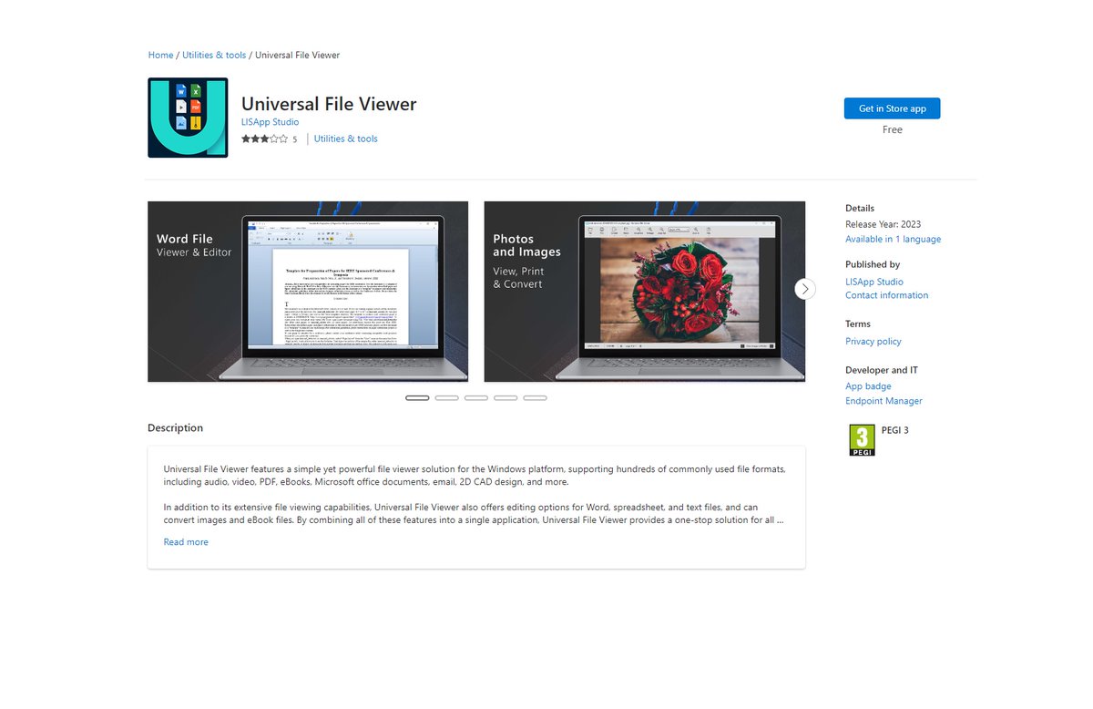 CAStenman's tweet image. Universal File Viewer, is App of The Day on myAppFree  bit.ly/3S8w4kZ     #Windows10 #myAppFree #FileViewer
