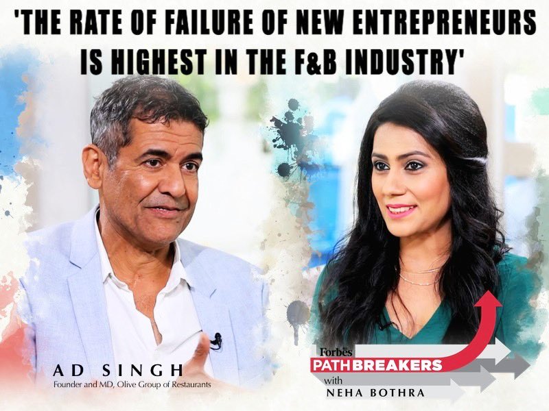 Veteran restaurateur <a href="/ADsinghOlive/">AD Singh</a> joins Forbes India's <a href="/nehabothra_7/">Neha Bothra</a> on the next edition of Pathbreakers. Tune in on Wednesday at 11am as Singh shares tips for budding entrepreneurs on setting up and running successful restaurants: youtu.be/_K32crfzPKs