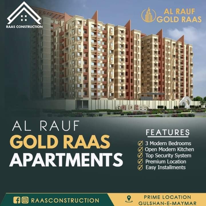 𝐀𝐥 𝐑𝐚𝐮𝐟 𝐆𝐨𝐥𝐝 𝐑𝐚𝐚𝐬 𝐀𝐩𝐚𝐫𝐭𝐦𝐞𝐧𝐭𝐬 🏠
We are giving you the lifestyle you deserve✨
#alrauf #apartments #realstate
#livewhereyoulove #art #luxurious #easyinstallment #newhome