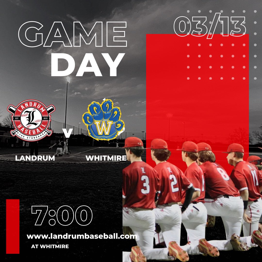 landrumbaseball's tweet photo. Game day Vs @whitmirewolves
#baseball #landrumsc #landrumbaseball #sc #scbaseball #highschool #highschoolbaseball #landrumhighschool #baseballplayer #baseballnight #baseballgame https://t.co/L6NVGX5la8