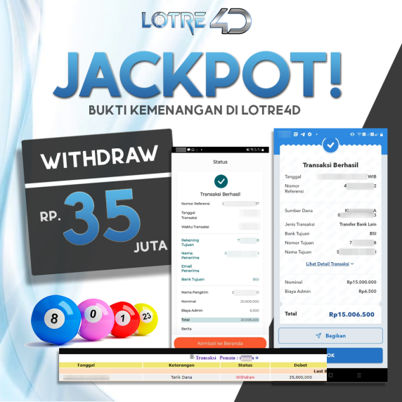 Lotre4D's tweet photo. BUKTI KEMENANGAN JACKPOT PLAYER BERMAIN DI LOTRE4D, BERAPAPUN TETAP DI BAYAR...
Ayuk segera mendaftar dan klaim bonus bonus promosi yang ada di LOTRE4D
Link LOTRE4D : https://t.co/7xnkmRkaES
#LOTRE4D #maintogel #agentogel #togelonline #bandartogelonline #prediksitogel #togel #fyp https://t.co/0U9UIk9slF