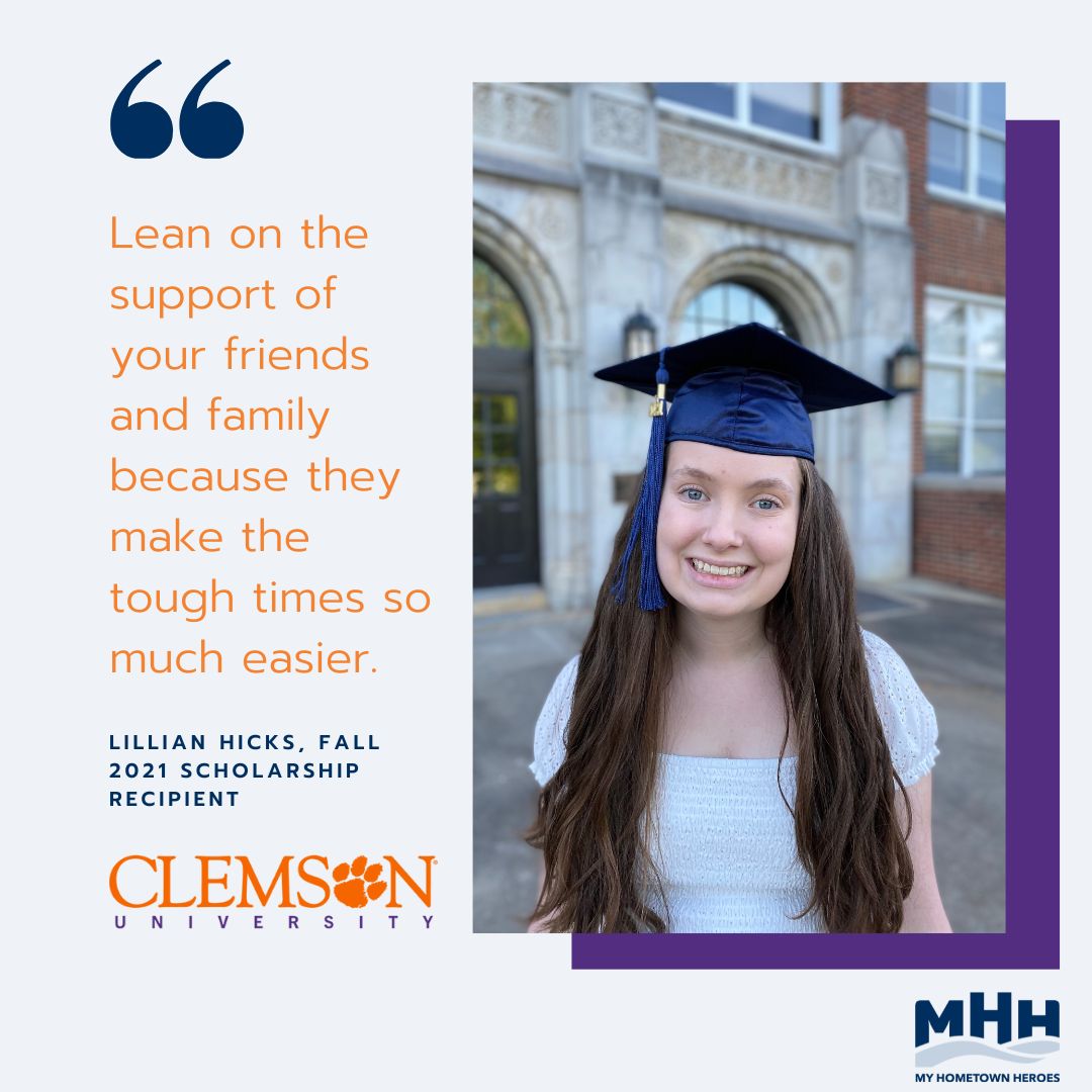 Lillian was diagnosed with acute myeloid lymphoma in 2014, beat it TWICE, and is now at Clemson for Chemistry! She hopes to continue learning past college by working in research. Outside of class, Lillian enjoys crocheting, baking, and reading. Congrats, Lillian! #survivor