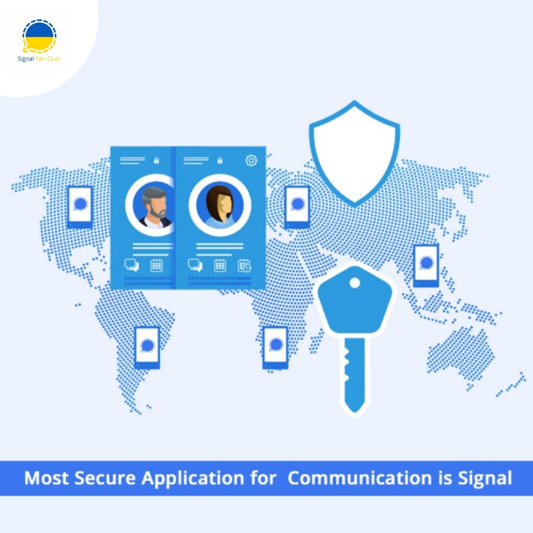 signal_fanclub's tweet image. Most Secure Application for Communication is #Signalapp.
#signalprivatemessenger #signalencryption #signalencryptedmessenging #signalapp #OpenSource #endtoendencryption #endtoend #encryption #privacyapp #SignalMessenger #privacy