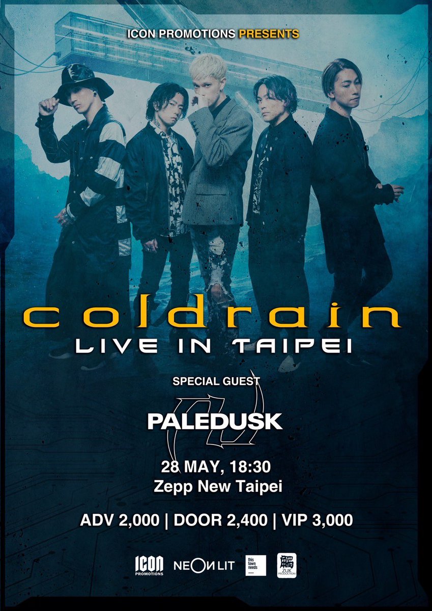 coldrain_jp's tweet photo. 【#coldrain Asia Tour 2023】

現已開始售票！！
詳細網址如下！

[5/25(四) 香港公演]
https://t.co/2HyxoBa9Zw

[5/26(五) 泰國公演]
https://t.co/s2q8IKVu3r

[5/28(日) 台灣公演]
https://t.co/jlBvYyUflk https://t.co/ILxvJ5NOeS