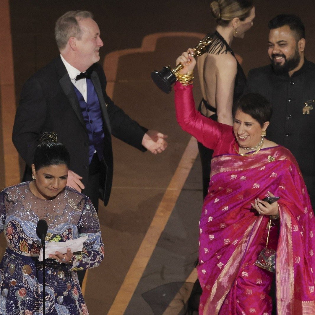 #TheElephantWhisperers roar at the #Oscars! Congratulations to @guneetm, #KartikiGonsalves, and the entire team for winning the Oscar Best Documentary Short Film’ and inspiring future generations of filmmakers to tell their stories on the global stage.