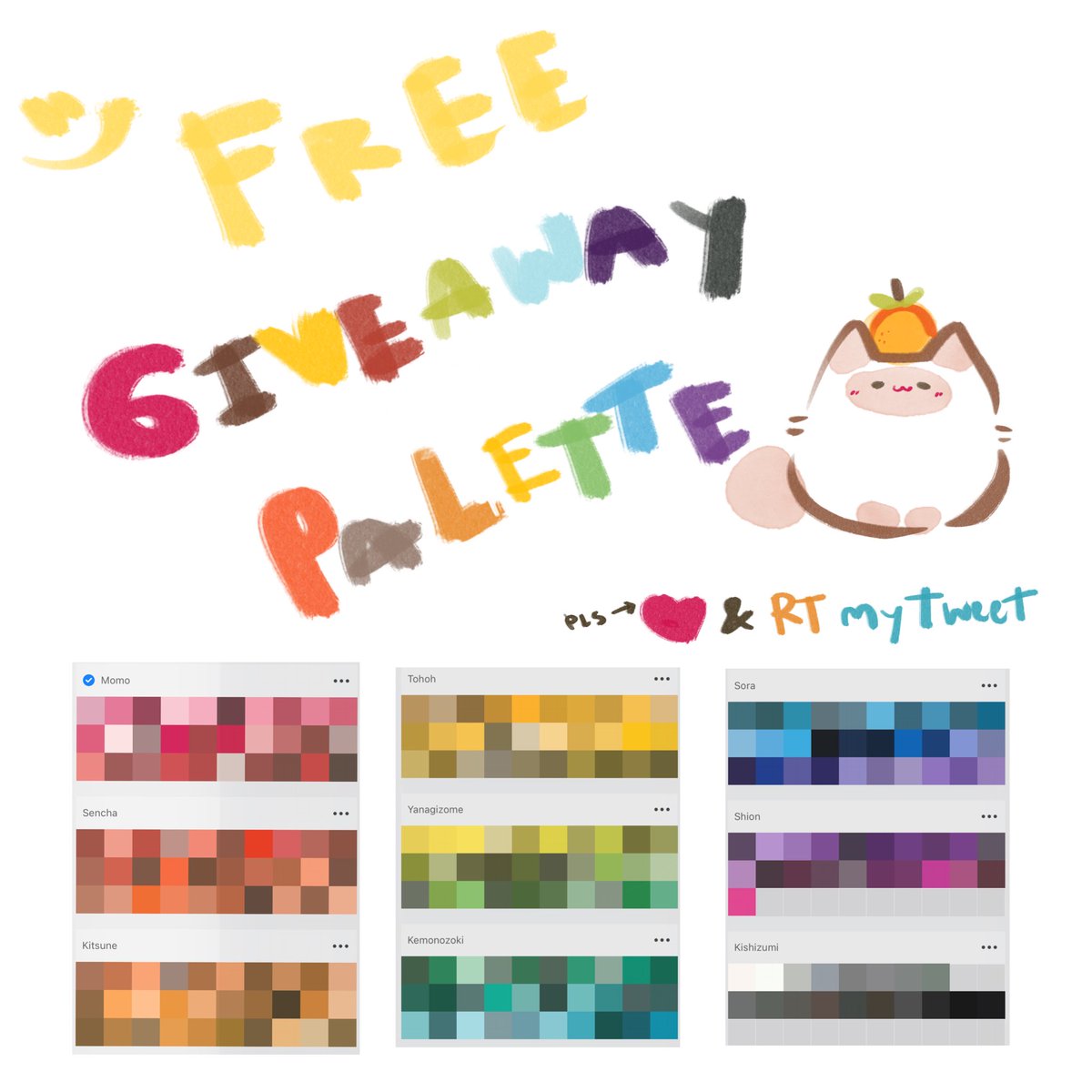 Hirusansan's tweet photo. ・῾✨ Free Giveaway Palettes ミ 🍊 🌧️
แจกเสริมแต้มบุญค่ะ😇
pls ❤️ & RT
Downlode ⛩️🗻🎏
ไฟล์ Procreateนะ
https://t.co/w4N3Pq7vBd
🍊🍋🍑🍅🍠🥞🧇🥯🥐
#แจกสี #พาเลทสี #แจกpalette #palette #แจกpng #goodnotes #แจกไฟล์png #pngน่ารัก #บรัชprocreate #แจกบรัช #procreate #freebrush https://t.co/auxaRrRAQY