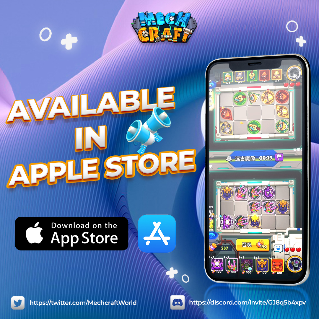 MechcraftWorld's tweet photo. We are thrilled to announce that our Mechcraft has officially launched and is now available on the Apple App Store. We are excited to share this immersive gaming experience with Apple users worldwide.

Apple Store: https://t.co/h0F5fEXWgZ

#Apple #AppStore #Mechcraft #BNB #BUSD https://t.co/MoiXKSAnD9