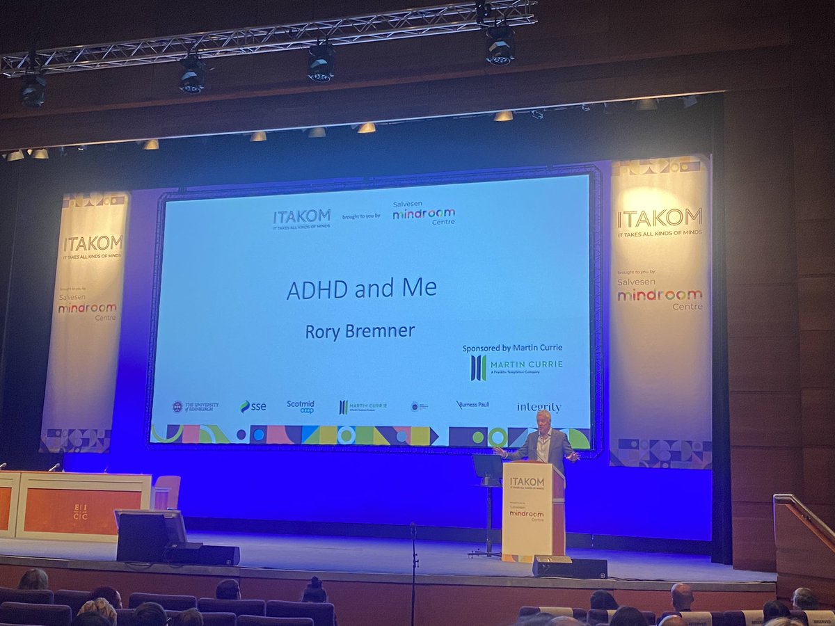 YLSSarahRobbo's tweet photo. 💕 “How did you cope with having a child with ADHD? We just loved her” @rorybremner recalling a story.

Children &amp; people with ADHD are not being difficult, brains just work in different ways. It shouldn’t be called a disorder. 

Love everyone, It takes All Kinds of Minds #ITAKOM https://t.co/v9p86uEPSe