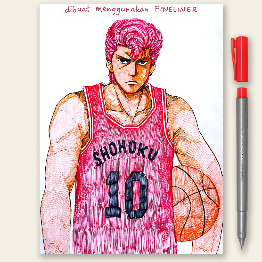 "Genius!" Siapa saja yang suka dengan Sakuragi dari anime Slam Dunk yang lagi tayang di bioskop. Apa anime kesukaan kamu? Yuk share di komen
Dibuat dengan Fineliner Faber-Castell

#fabercastell #art4all #FaberCastellKreatif