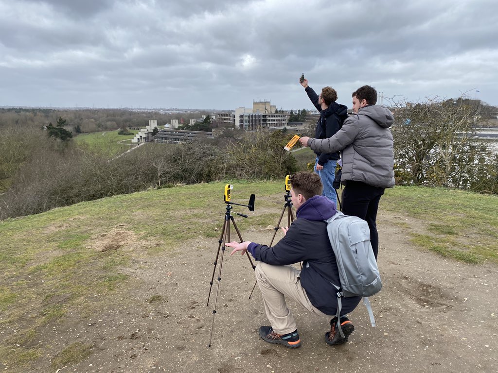 It’s micrometeorology day @uniofeastanglia we’ve recorded wind gusts of 50mph on top of Waveney Mountain! @ueaenv