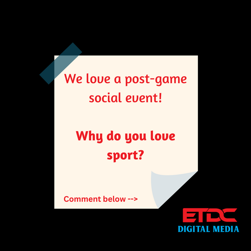 Post-Game Social Events

Well, that's one of the reasons we love playing sport. 

What's the biggest reason you enjoy it?
etdcdigitalmedia.com
#highwycombe #sportsclubs #business #branding #marketing