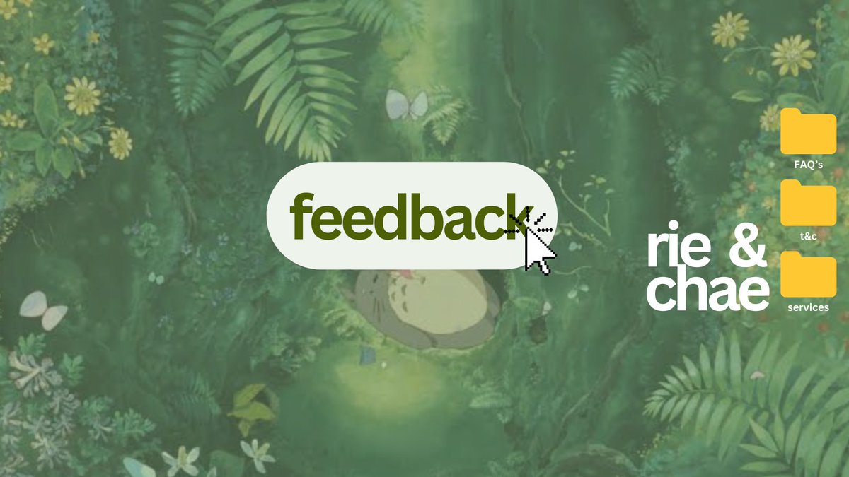 rieandchae_'s tweet photo. ☻feedback thread!! #riechaefeedback https://t.co/Hqb88jyGhH