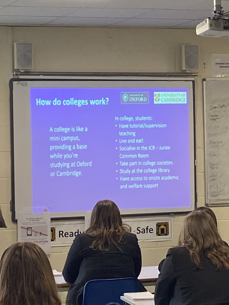 Year 10 students attending an OXBRIDGE Presentation #inspirecaresucceed