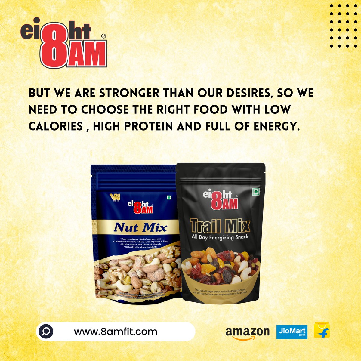 Say goodbye to junk food and hello to a healthier snack! Our delicious 8AM Nut Mix and Trail mix are packed with nutrients to keep you going throughout the day! 

.

.

#healthysnack #nutmix #trailmix #8am #8amfit #healthyfood #8amsnacks #jofithaiwohithai