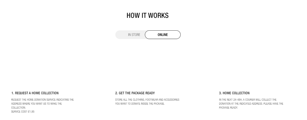 Just seen that Zara is now offering clothing donations by home collection as well as drop offs in store, but is charging £1.95 for it. Who is going to pay that when plenty of charities collect for free?!