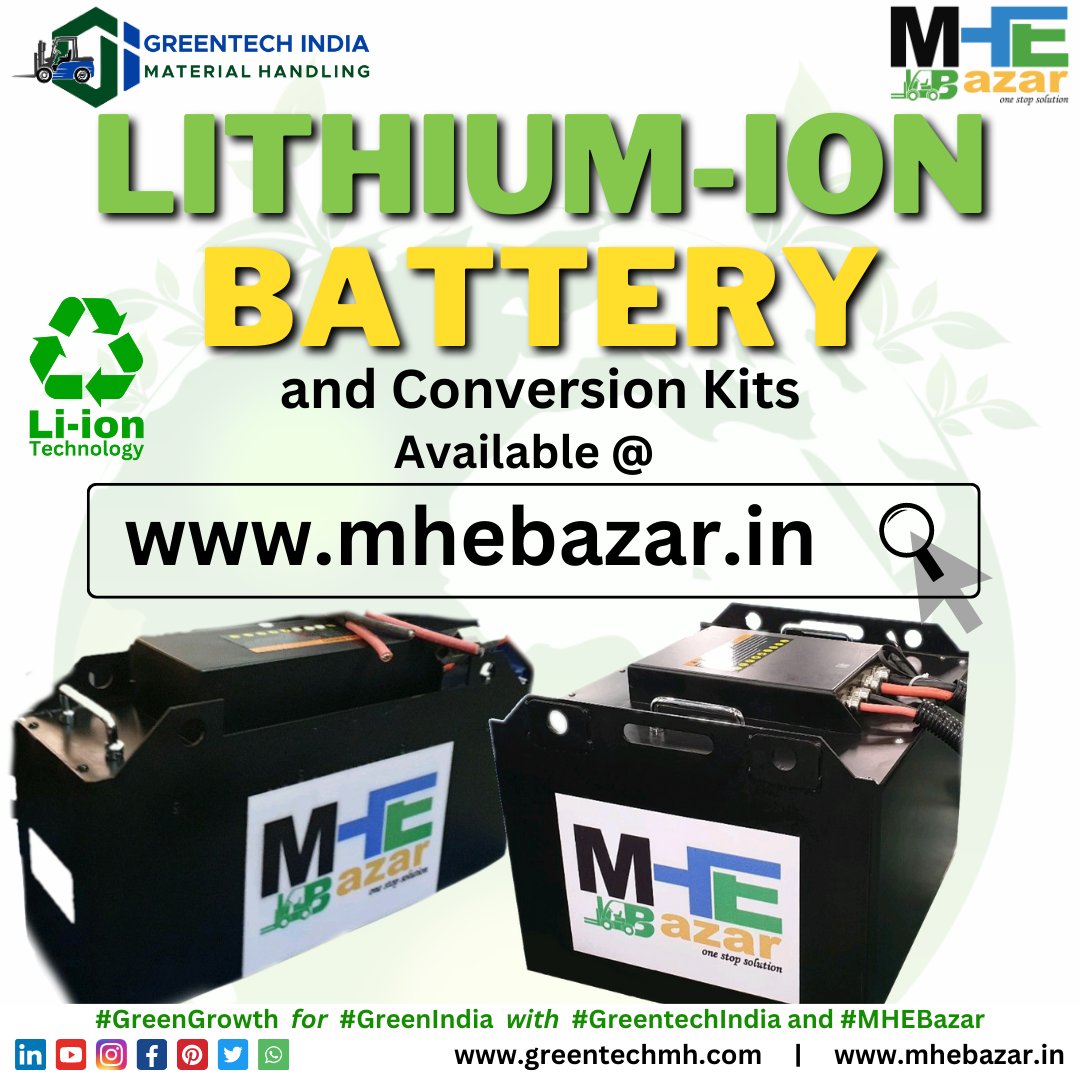 Greentech_MH's tweet image. mhebazar.in is a multi-vendor, multi-branded #eCommerceWebsite that provides #MHEsolutions to its #customers. It offers a wide range of Li-ion #Batteries and Conversion Kits for #EmissionFree #environment.
#MHEbazar #Greentech #Contact