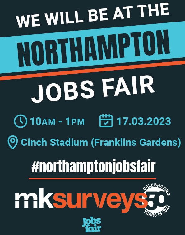 mksurveys's tweet photo. Come and visit MK Surveys at the #northamptonjobsfair this Friday (17th March 10am - 1pm) at: Cinch Stadium (Franklin's Gardens), Northampton Saints, NN5 5BG

We are currently recruiting for many #survey disciplines.

https://t.co/2YfCgGK16o

#jobs #vacancies @TheJobFairs https://t.co/k7MMUbRX2f