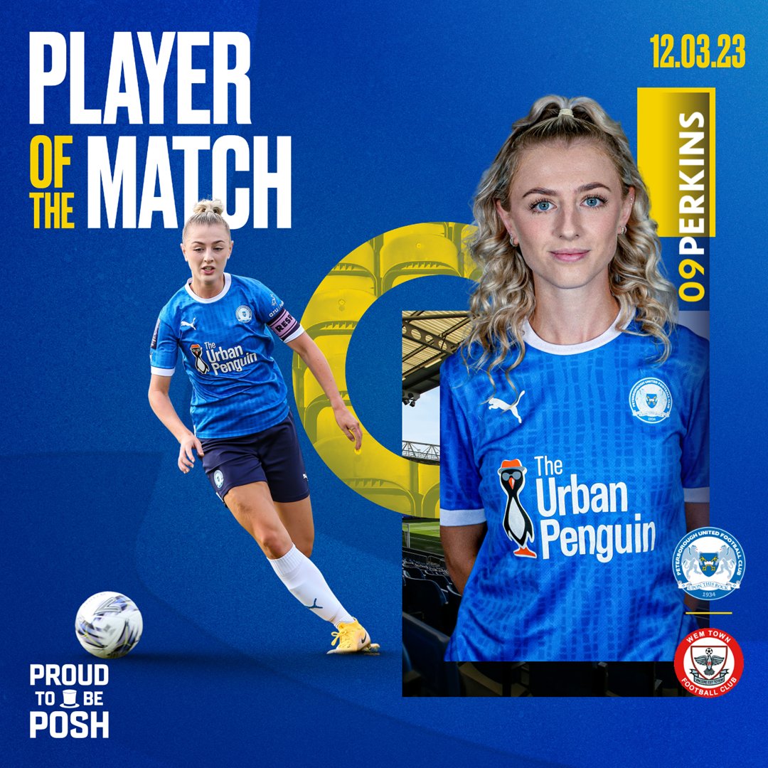 theposhwomen's tweet image. 🏆 Congratulations to @KeirAmyPerkins, who was awarded Player of the Match against Wem Town Ladies, as chosen by @theurbanpenguin.

Keir Perkins is proudly sponsored by @mrgaryreed.

#pufc