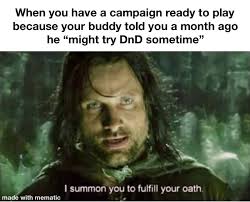 Hey, you might like this OneShot (proceeds to start a year-long campaign) 
#dnd #dnde5 #dndart #warhammer #tabletopgames #RPG #adventuretinker #homebrew #dndmemes