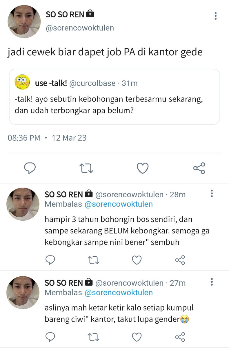lecimoni's tweet photo. 《 The Prettiest Liar 》

Kekesalan seorang Soren terhadap bosnya, Zachary.

— a noren short au by Lee Chee
©lecimoni https://t.co/n8row5HRy0