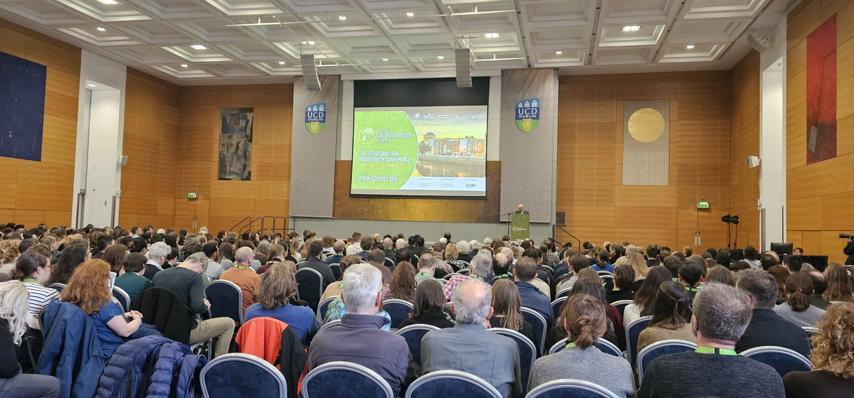 Full house for the first day of the Global Soil Biodiversity conference in <a href="/ucddublin/">University College Dublin</a> #GSB2023