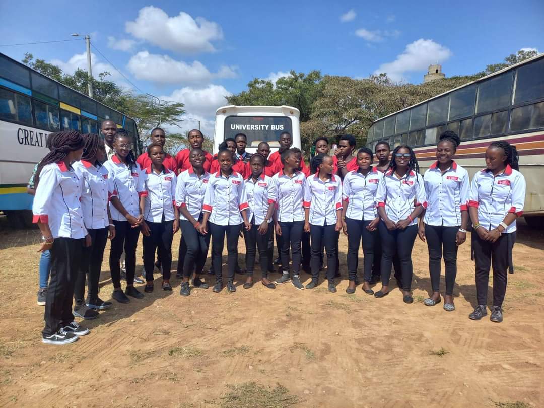 AIU_SAffairs's tweet photo. Music and Drama club members posing for photos at @MMaraUniversity for Music festival Nationals which is ongoing. https://t.co/SlJWX3d1qg