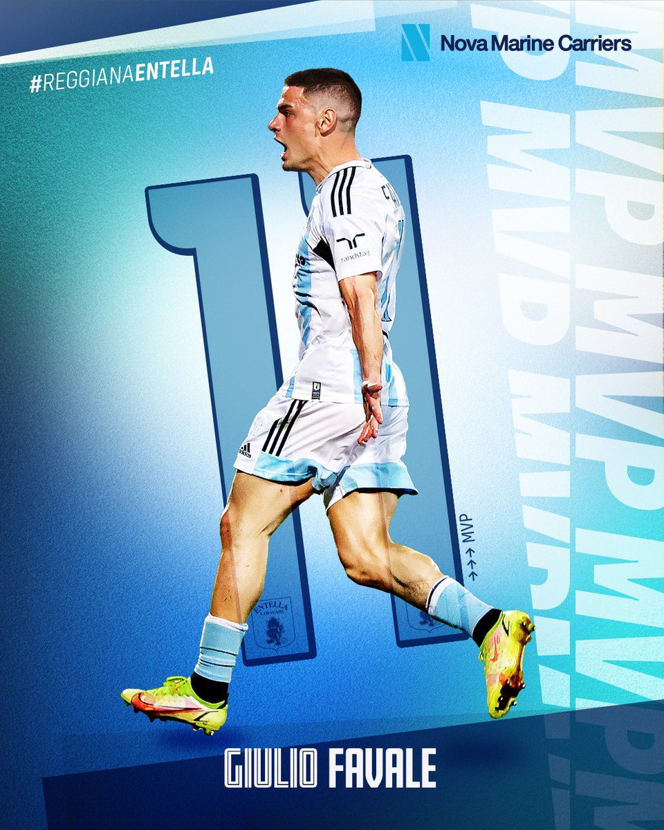 V_Entella's tweet photo. 🥇 | MVP
È il minuto 67 quando Giulio #Favale prende la rincorsa e lascia partire un sinistro che ci fa impazzire di gioia 😍
📱 Con il 53% dei voti è lui il vostro migliore in campo di #ReggianaEntella
#ForzaEntella #UnaSolaSquadra https://t.co/7woSQbPLOV