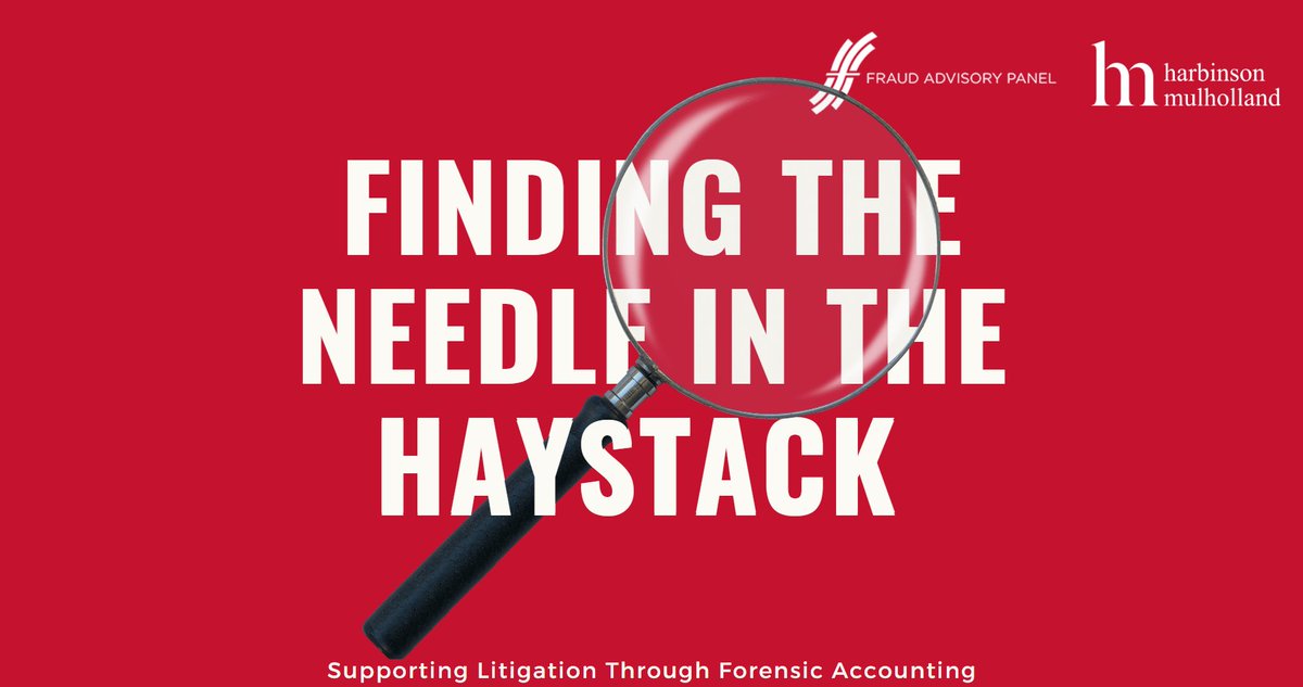 How do our criminal forensic team assist Solicitors & Barristers in their financial investigations? Find out how we support litigation through forensic accounting at next week's Fraud-eaux event. Only a few places left so be quick if you want to join us. harbinson-mulholland.com/news/216/fraud…