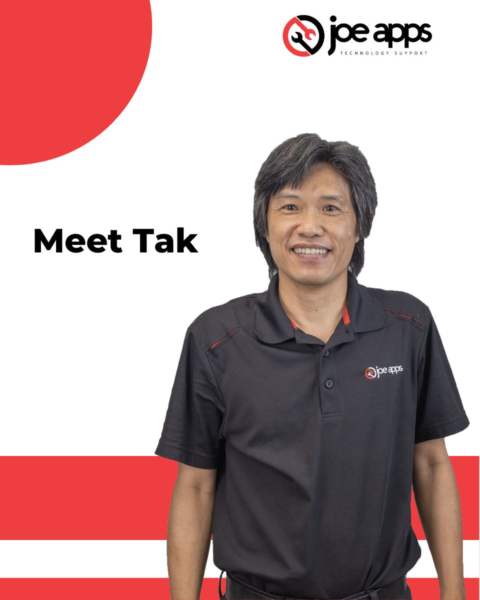 JoeAppsSupport's tweet photo. Meet Tak π
Tak has worked in the IT industry for over 20 years with experience in Windows Desktop, Windows Servers, and networking. He has worked with small businesses and global corporate companies.
#JoeApps #JoeAppsTech #JoeAppsTechSupport https://t.co/NCbQ03ciqa