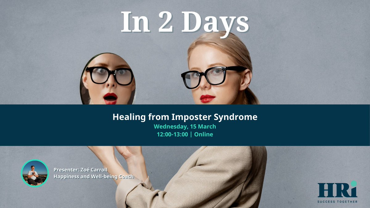 HrIndependents's tweet image. Happening in 2 days! From Comfort Zone to Spark Zone. Join us on 15/03 at noon when Zoé Carroll takes us through healing from #impostersyndrome. Tickets 👇
ow.ly/wQfj50Nghjt
HRi Members: FREE
Non-members: £12.50 + fees
#selfdevelopment #selfwareness #wellbeing