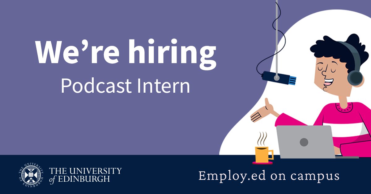📣 Attention current students or friends of current students! We're looking for a Podcast Intern. The role involves production of a new season of #MultiStoryEdinburgh 🎙️

Open to 2nd to penultimate year <a href="/EdinburghUni/">The University of Edinburgh</a> undergraduates.

📅️ Apply by 17 March edin.ac/3SieDP1