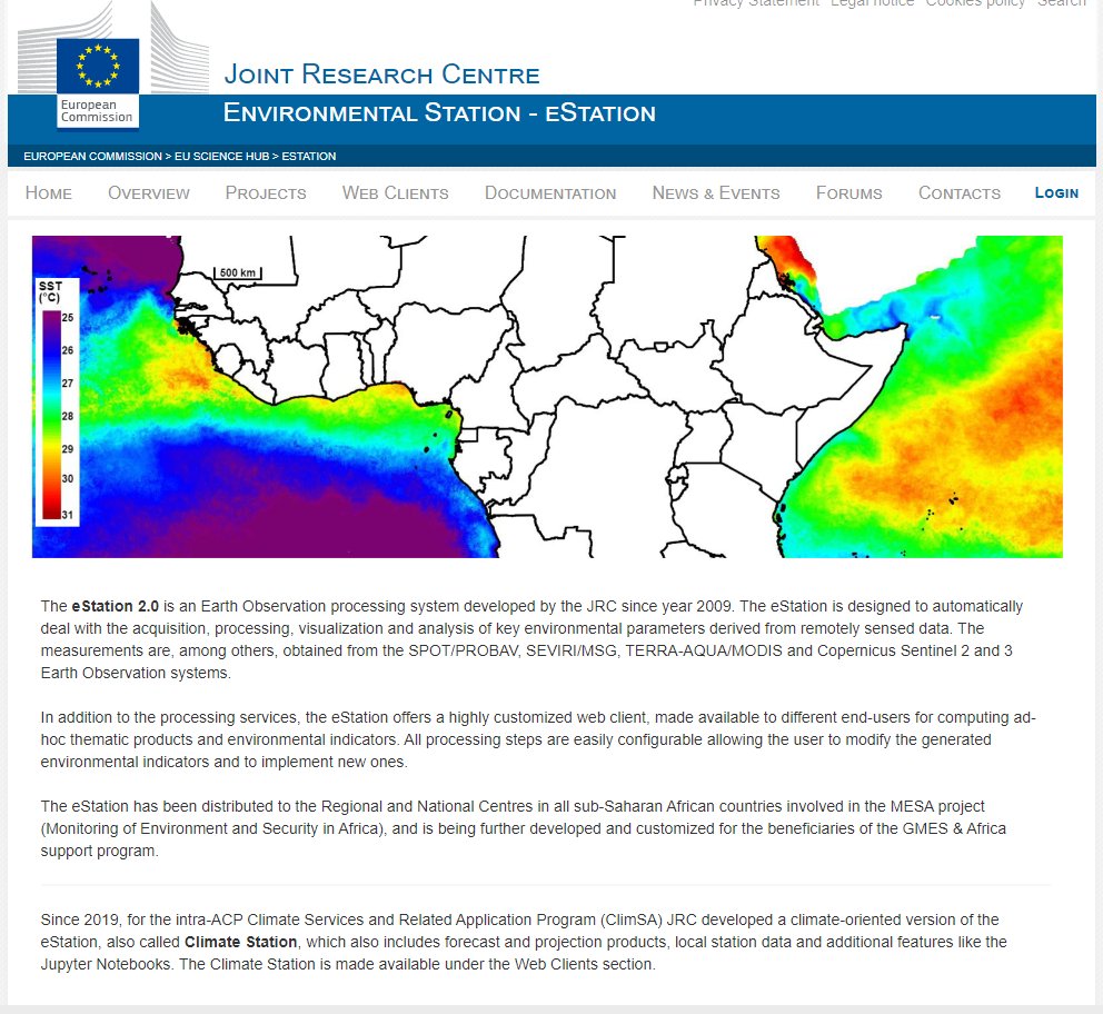 GMESAfrica's tweet photo. You are looking for a free, powerful, and portable, maintenance-free, solution to access EO data  and products on the environment? Download the #eStation software developed by the JRC. This eStation has been tested by nearly 150 African institutions... https://t.co/OtvJRLYF5A https://t.co/lOxWDOPNCb