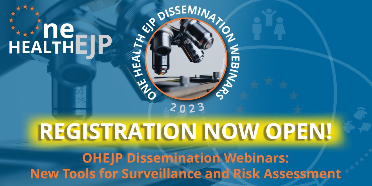 OneHealthEJP's tweet photo. Register now for #OHEJP Dissemination Webinar: New tools for #Surveillance and #RiskAssessment.
📅28/03/23 at 12:00-13:40 CET.
Learn about MATRIX, CARE, BeOne, TELE-Vir project tools for use in #foodsafety #veterinary & #medical fields.
Go to👉https://t.co/GtCl7068nM https://t.co/Jo5pOPd93U