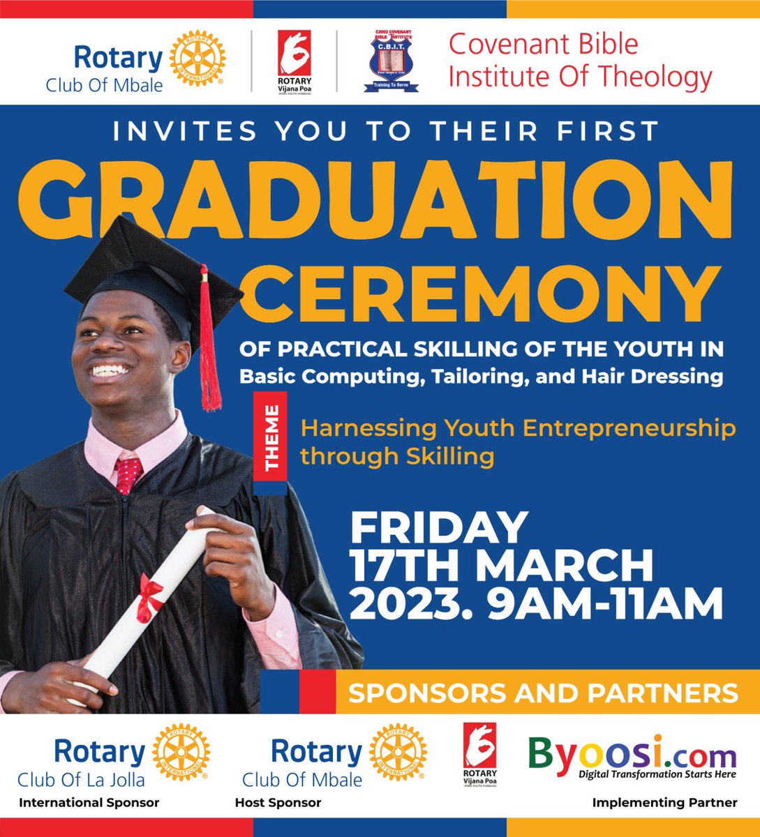 Rotary Vijana Poa (@rotaryvijanapoa) on Twitter photo Upon the the relaunch of the <a href="/Rotaryvijanapoa/">Rotary Vijana Poa</a> Mbale hub, we will be graduating youths in computing, tailoring and hair dressing.
<a href="/RotaryMbale1964/">Rotary Club of Mbale</a> well done👏 Upon the the relaunch of the <a href="/Rotaryvijanapoa/">Rotary Vijana Poa</a> Mbale hub, we will be graduating youths in computing, tailoring and hair dressing.
<a href="/RotaryMbale1964/">Rotary Club of Mbale</a> well done👏