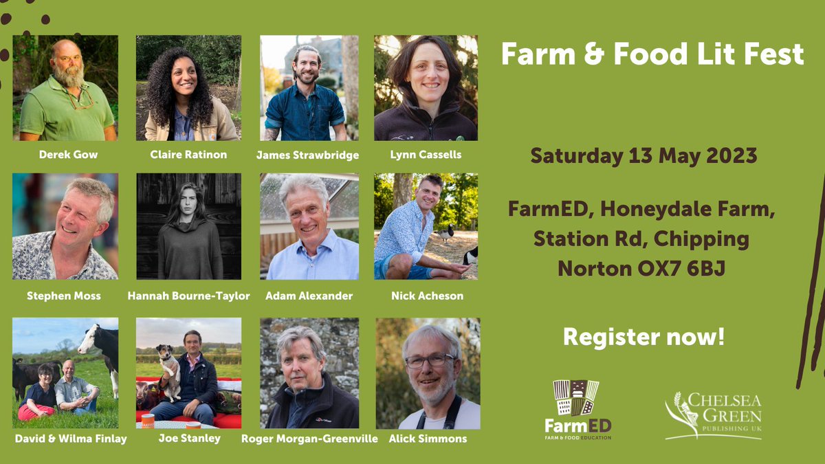 We're thrilled to announce that the Farm & Food Lit Fest is back for a second year! 🥳 Check out our amazing line-up in what will be a day full of fascinating talks w/ the lovely @Jaffeandneale on site selling 📚 🎟️Tickets start at £40: farm-ed.co.uk/event-details/…