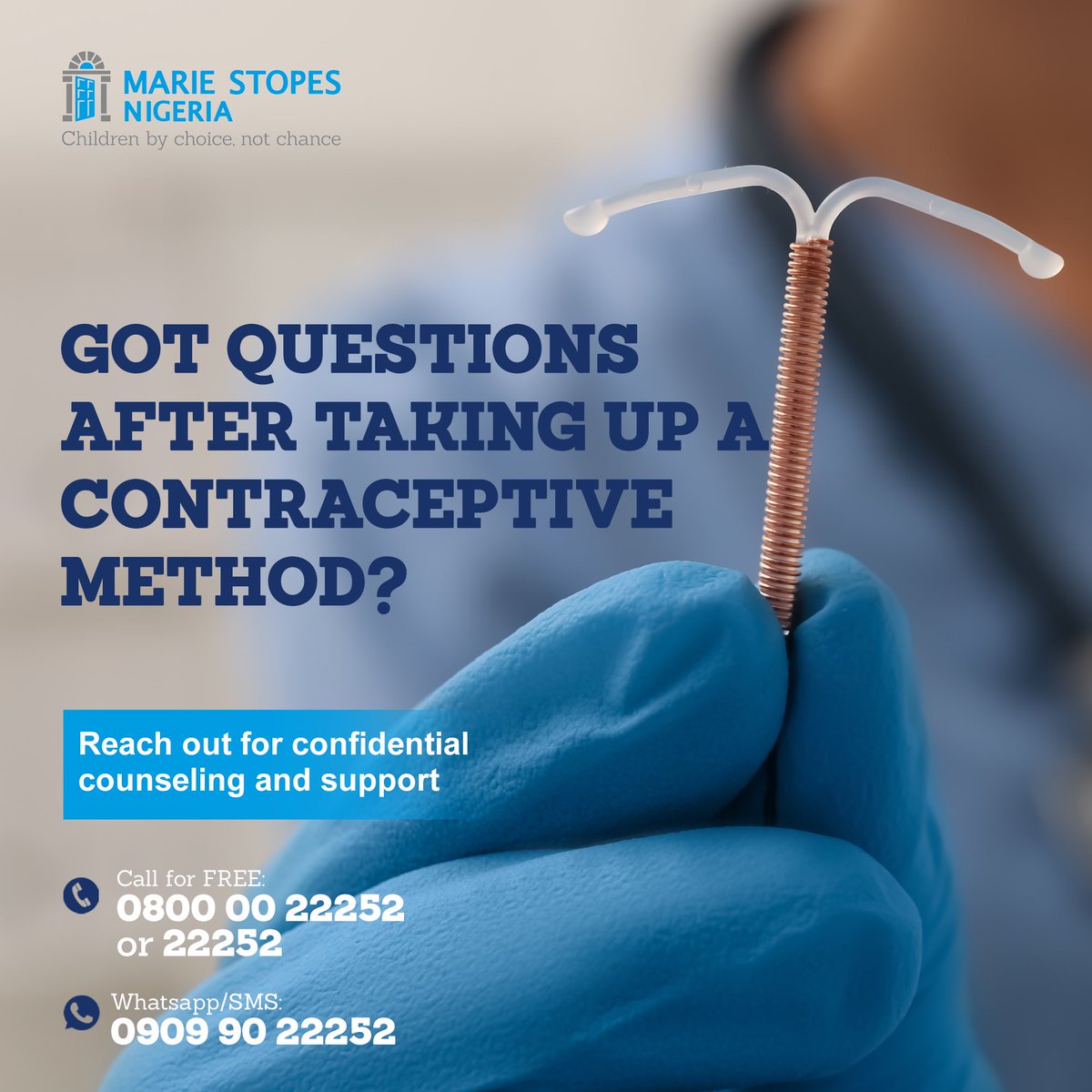 msichoicesng's tweet photo. Contraception is assumed to be a lot of things by different people but we can assure you that it is only a form of “Healthcare”.

Don’t hesitate to reach out to us via WhatsApp 0909 90 22252 Or call 0800 00 22252 (Free call) to speak with us confidentially.

#familyplanningmethod https://t.co/sI6bJximk3