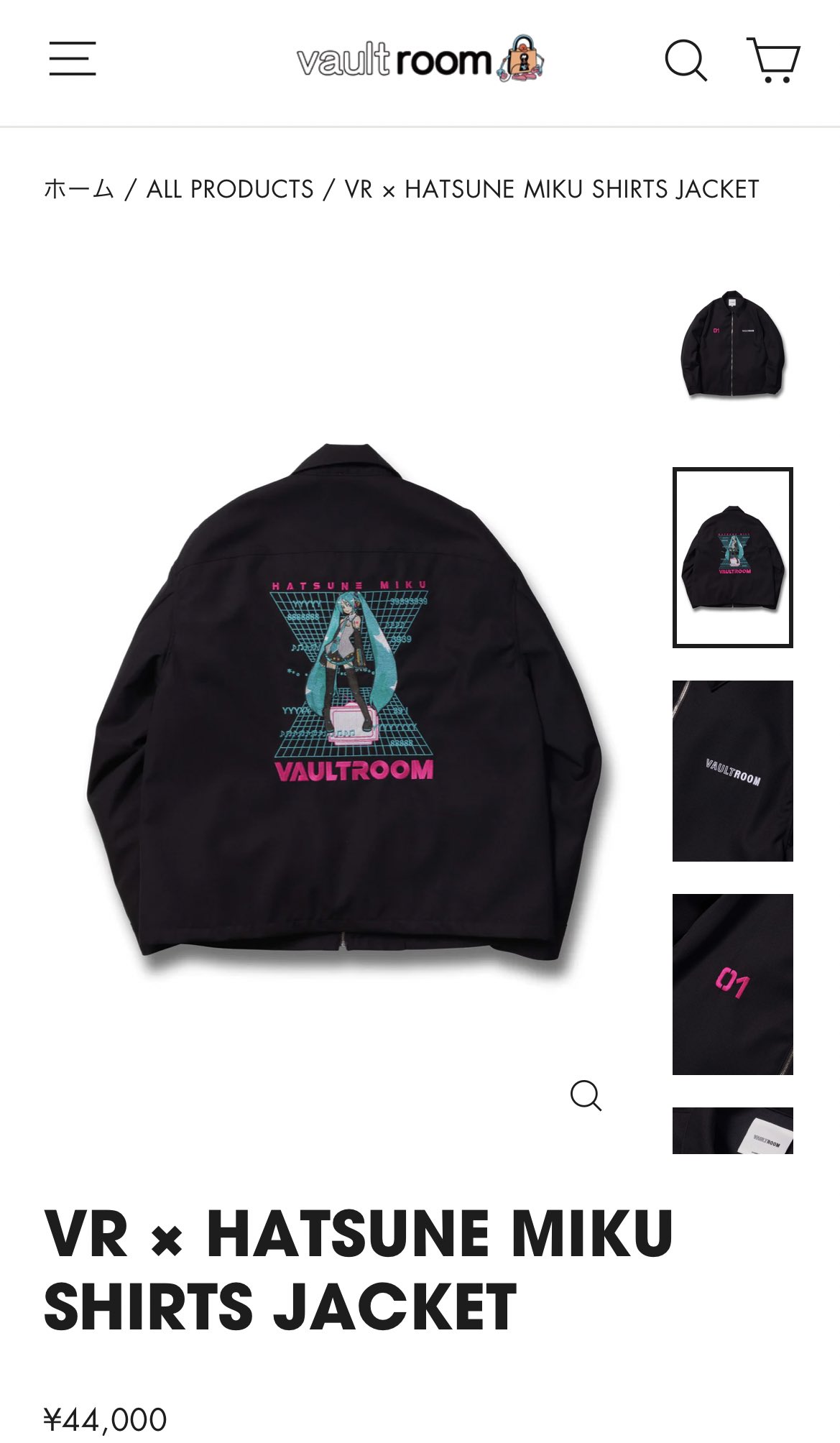 VAULTROOM HATSUNE MIKU SHIRTS JACKET L | riosanet.net