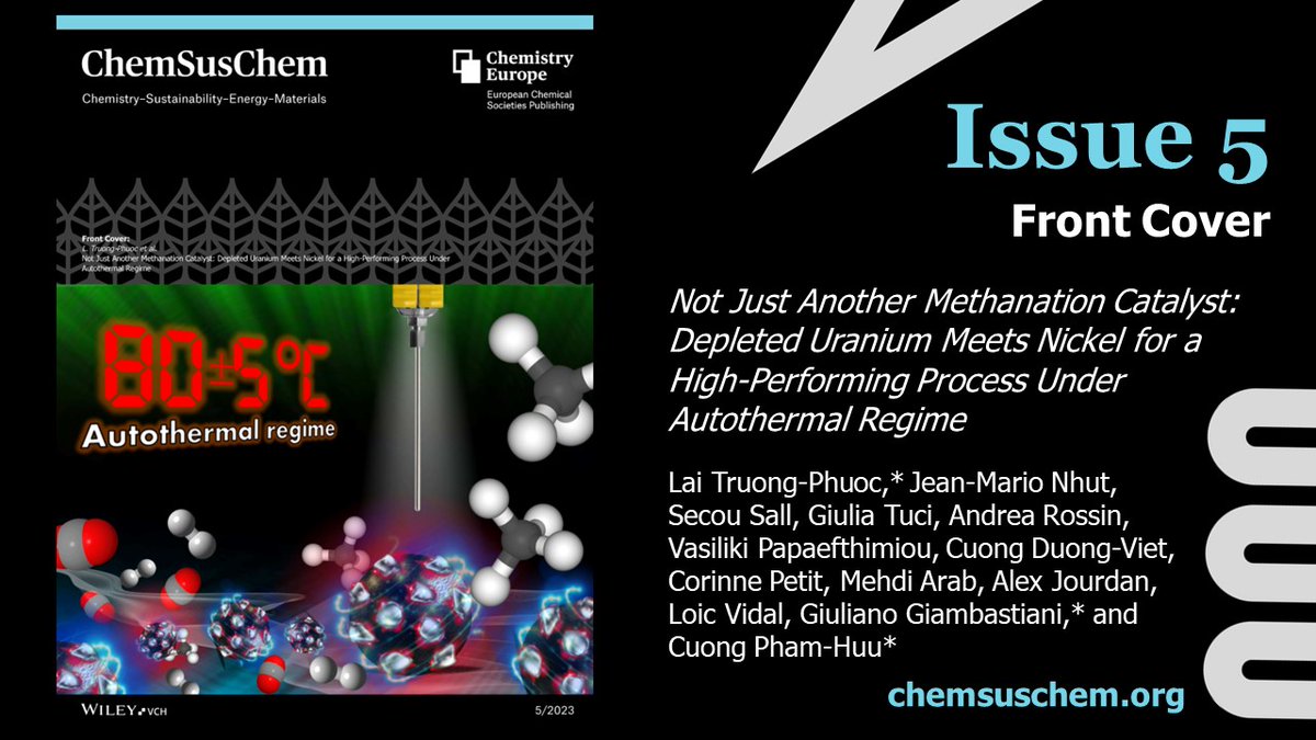 ChemSusChem's tweet photo. 📢ChemSusChem Issue 5 is online!👉https://t.co/FQTk2OI5jD

🧐Don't miss the #FrontCover by Cuong Pham-Huu, Giuliano Giambastiani @giulgiamba and coworkers, great work from Katrin Rosenthal @RosenthalKatrin and coworkers, Andrea Sartorel @asartorel74 and coworkers and many more! https://t.co/2K0ioIg7gv