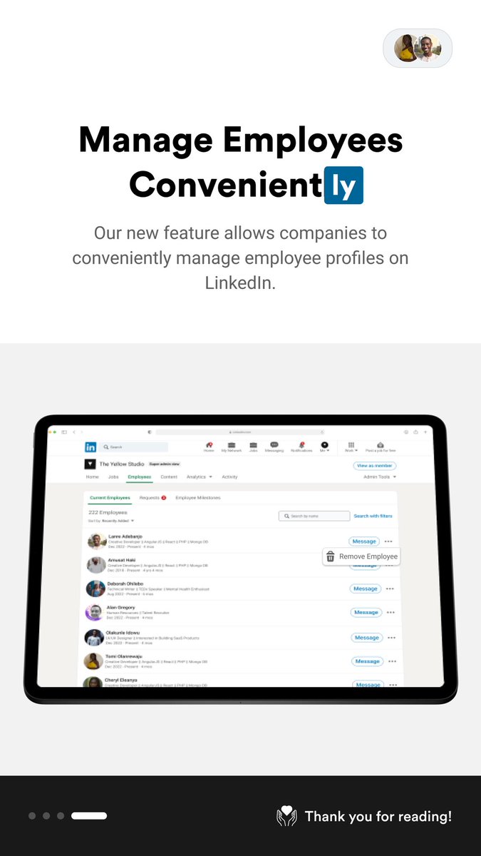 What if @LinkedIn had a feature that would allow companies to verify employees in just a few clicks #uiuxdesign