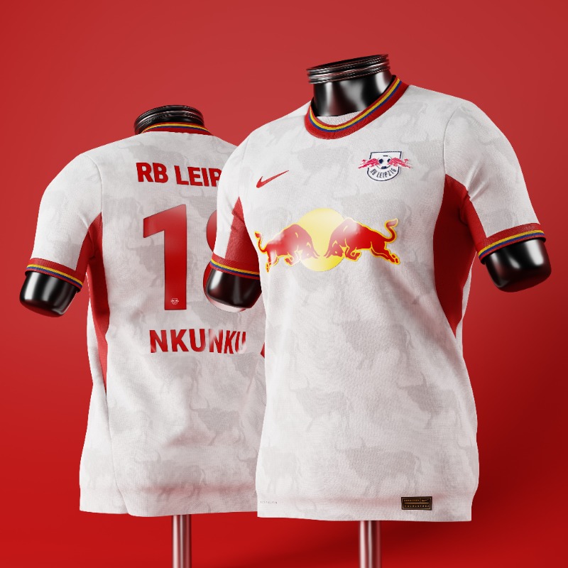designfootball's tweet photo. It might seem an impossible task to make an RB Leipzig concept shirt even more Red Bull than the real ones but, in this KOTW (Kit of the Week) Cup submission, @corinth_designs has managed it through a pretty tasteful bovine-centric sublimation pattern.

#RBLeipzig #KOTWCup