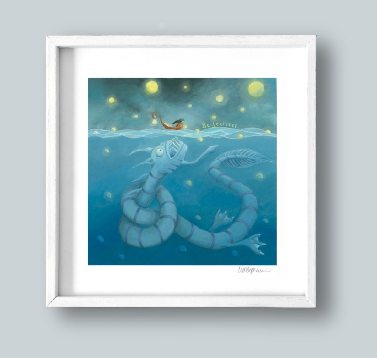 ‘Be Fearless’ was my first painting of this series to inspire kids (and adults!) to be courageous and overcome any obstacles to live their dreams. Print available in my Etsy shop. paintandwordsmel.etsy.com
.
.
#print #EtsyHandmade #etsyuk #illustrator #childrensbedroom