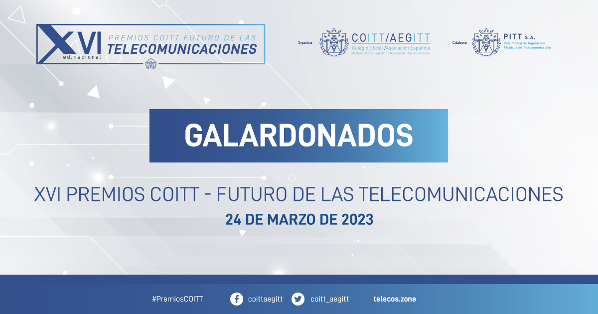 coitt_aegitt's tweet photo. ℹ️ Los Premios COITT - Futuro de las Telecomunicaciones ya tienen ganadores. ¡Enhorabuena a todos! 💪🏼
Lista de premiados en nuestra web: https://t.co/g1DfOsFv5m https://t.co/2rujW2CJXa