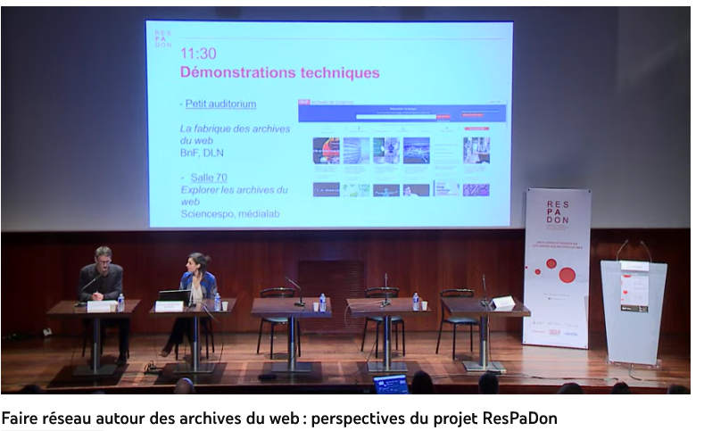 Respadon_Projet's tweet photo. A la journée #Respadon, place aux démonstrations techniques : @DLwebBnF et #Hyphe développé par le @medialab_ScPo. Le live reprend à 12:15.
@COLLEX_IR @univ_lille @laBnF @ScPoBibli @Humatheque @GERiiCO
#archivesduweb #dh
➡️https://t.co/6MoxAPYwsa
▶️live https://t.co/ceNxxcN53r https://t.co/C5W2GB6qyc