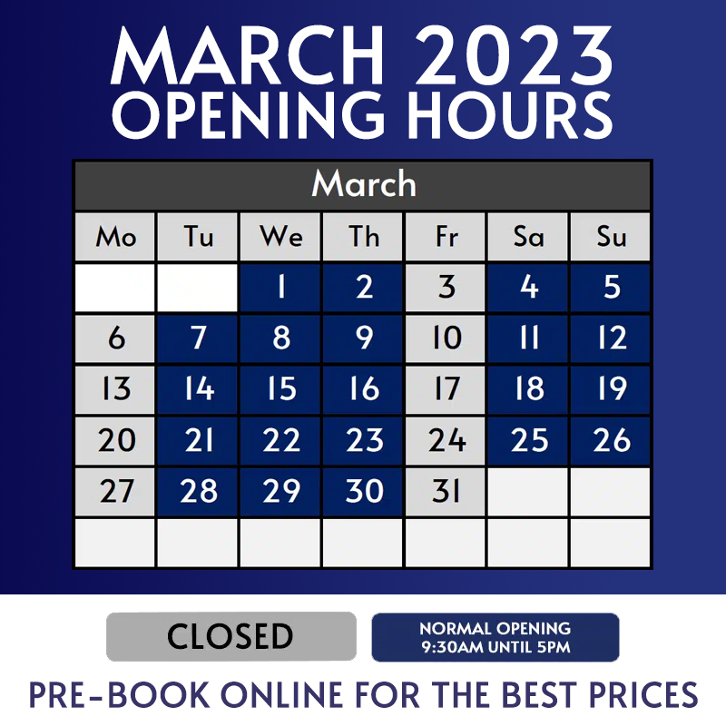 Here's our March 2023 opening hours. We look forward to welcoming you for tea, cake or an adventure soon 😀

silvermountainexperience.co.uk/opening-times