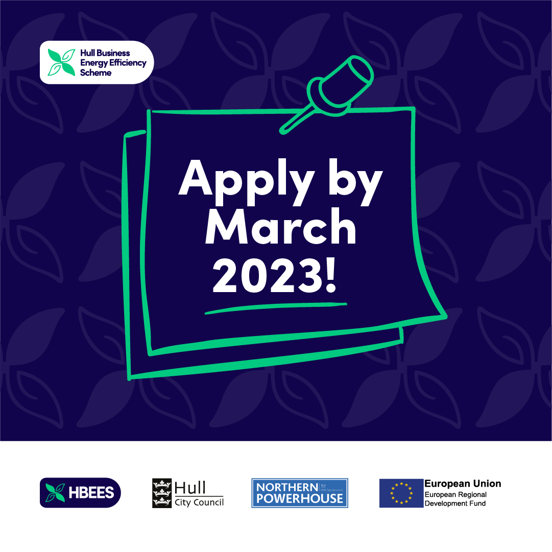 hbeesuk's tweet image. HBEES are here to help SMEs make energy saving changes! 

Your business can receive funding of up to £15,000 to help replace inefficient systems🌱

To ensure you receive a HBEES grant, apply by the end March 2023.

Find out more here: hullbees.co.uk/about/

#ReduceCosts