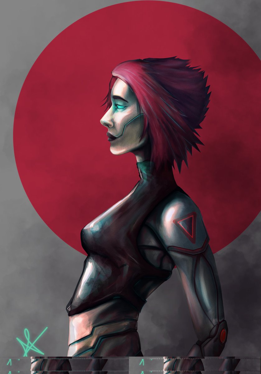NitinIsaacs's tweet photo. Finally finished this piece. #ArtistOnTwitter #cyberpunk https://t.co/d1S2QKoDGe