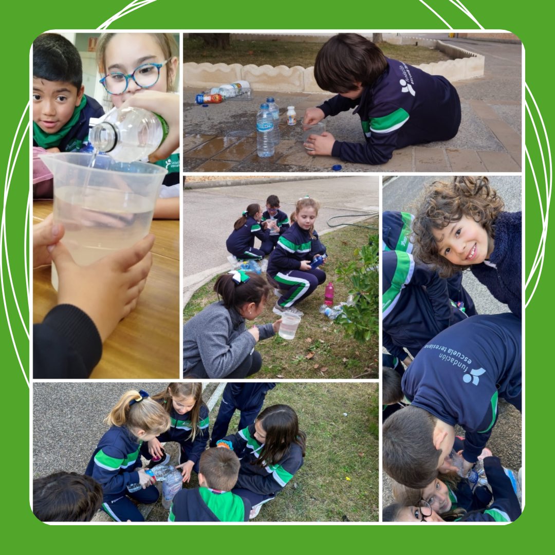 EOssoZ's tweet photo. 🌊Entre litros, decilitros, centilitros y mililitros andan los alumnos de 3° de Primaria. ¡Cómo nos gusta jugar con agua para aprender  las unidades de capacidad!💧

#unasumabrillante #colegiobilingüe #zaragoza #teresianas @feteresiana #capacidad #agua https://t.co/ghSY9Yhxfc