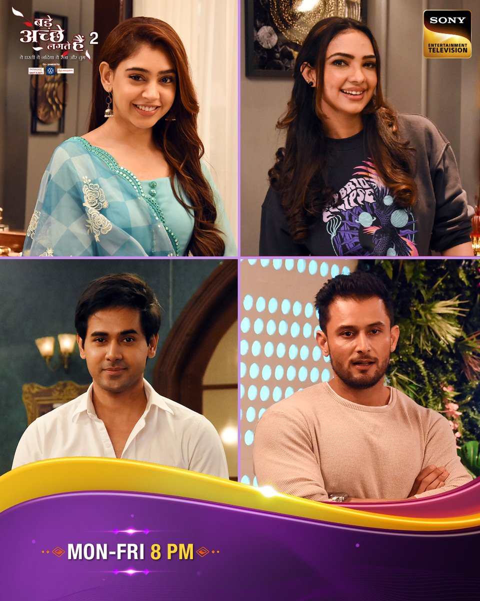sonytv (@sonytv) on Twitter photo Jab Prachi-Raghav aur Pihu-Angad aate hain ek saath, unke beech hota hai apnepan ke ehsaas! ❤️ Dekhiye #BadeAchheLagteHain2, Mon-Fri raat 8 baje sirf #SonyEntertainmentTelevision par!
#BALH2
@ektaarkapoor <a href="/niti_taylor/">.</a> @irandeeprai <a href="/PoojaBanerjee08/">Pooja Banerjee</a> <a href="/Mattooleenesh/">Leenesh Mattoo</a> Jab Prachi-Raghav aur Pihu-Angad aate hain ek saath, unke beech hota hai apnepan ke ehsaas! ❤️ Dekhiye #BadeAchheLagteHain2, Mon-Fri raat 8 baje sirf #SonyEntertainmentTelevision par!
#BALH2
@ektaarkapoor <a href="/niti_taylor/">.</a> @irandeeprai <a href="/PoojaBanerjee08/">Pooja Banerjee</a> <a href="/Mattooleenesh/">Leenesh Mattoo</a>