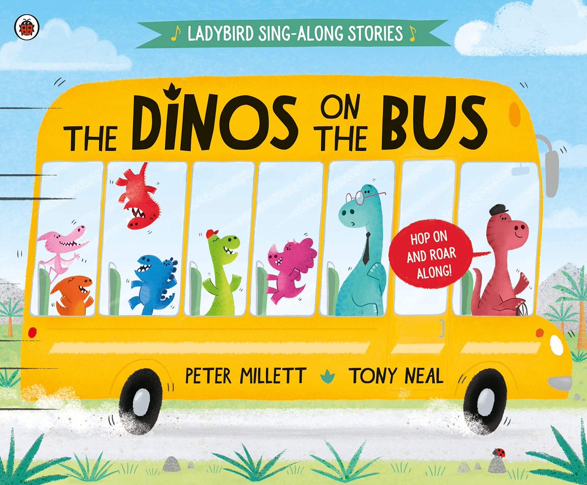 🎶We love a sing-along when out with our book bus! We have blasted out  'The Dinos On The Bus' @petermillett @Tonynealart @ladybirdbooks
 during our nursery visits this term! So much fun!🦖🚌