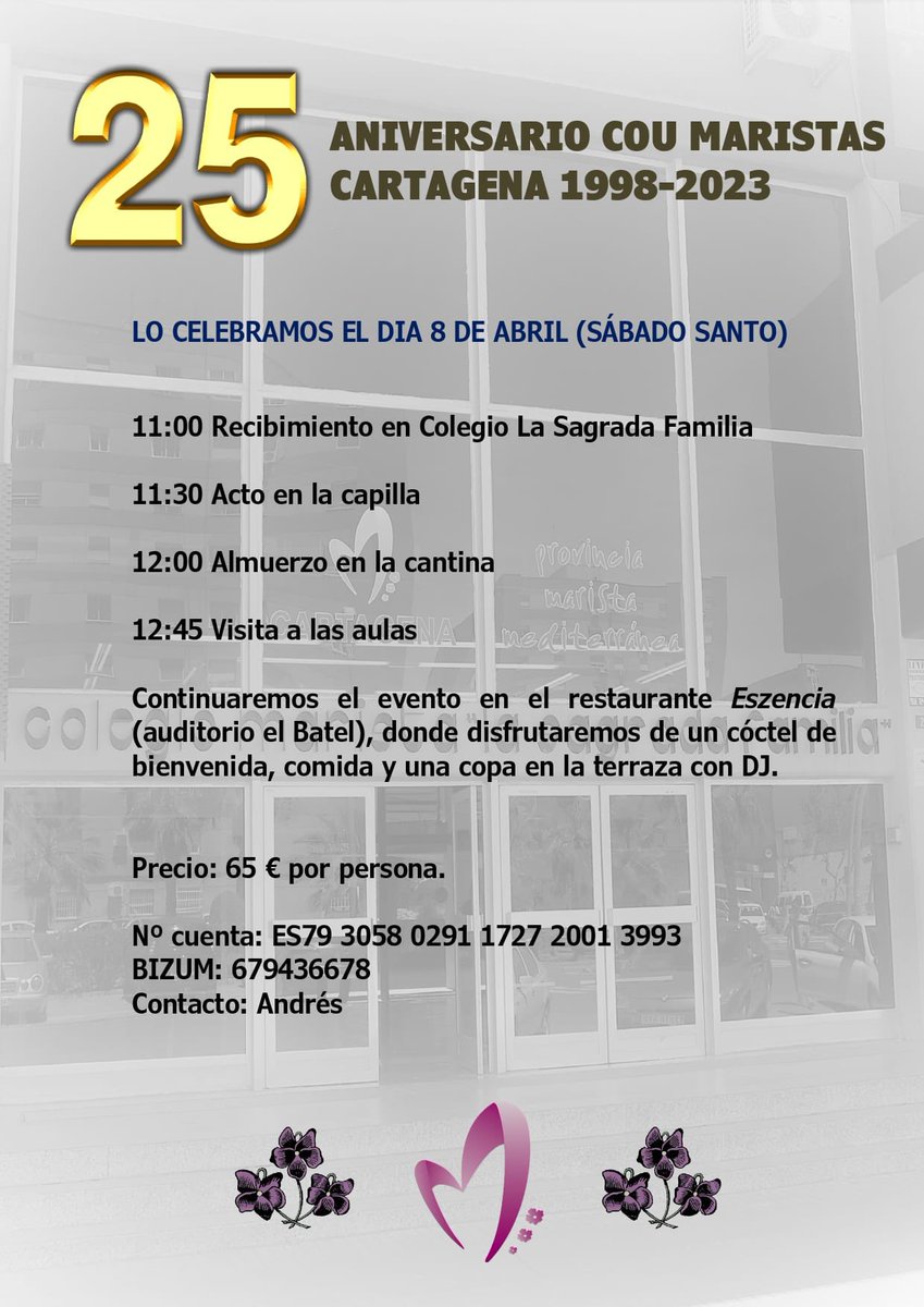 🎂25 ANIVERSARIO COU MARISTAS CARTAGENA  1998-2023